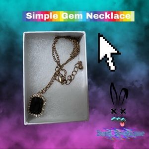 ❌SOLD ON VINTED❌Simple Gem Necklace-8" Chain